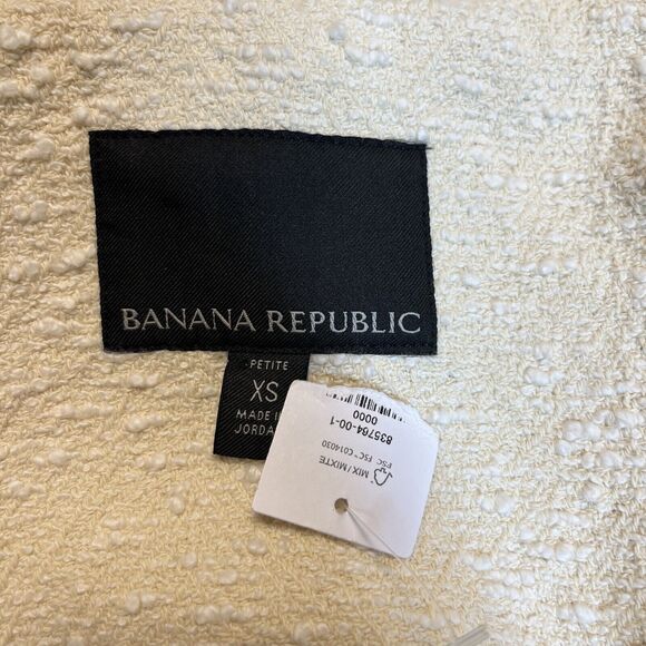 Banana Republic Womens Boucle Tweed Moto Jacket Balmacaan NWT Cream Ivory XS - Picture 8 of 14